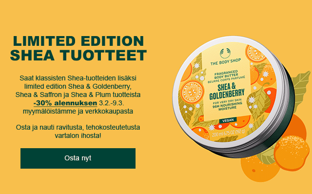 Limited edition Shea-tuotteet -30%